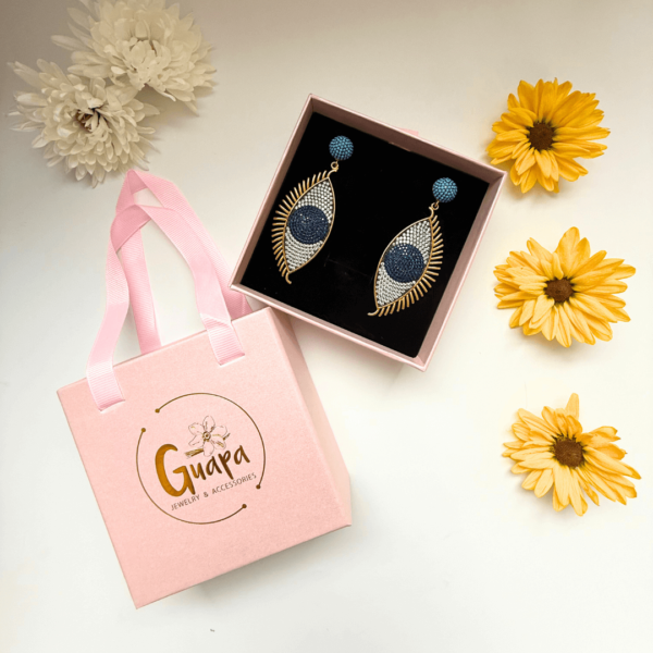 Evil Eye Stone Earrings